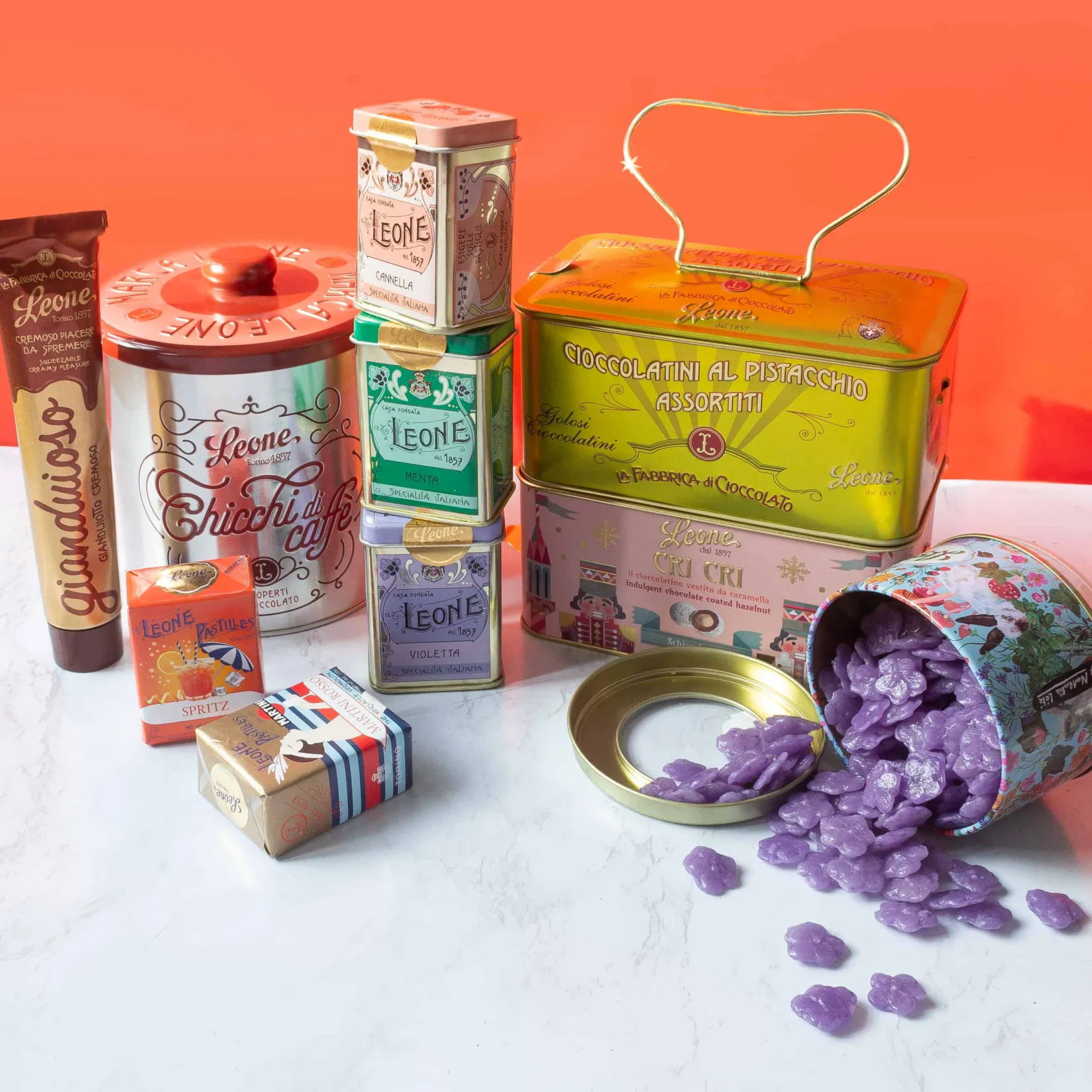 Leone Ingredients Brands|Italian Ingredients^Pistachio Chocolate Tin, 150g