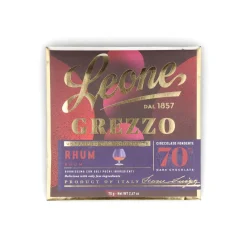 Leone Chocolate & Sweets|Ingredients Brands^Raw Unrefined 70% Rum Dark Chocolate Bar, 70g