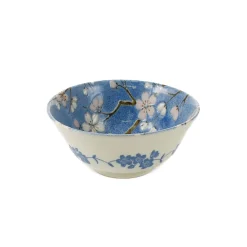 Kiji Stoneware & Ceramics Tableware Brands|Japanese Ingredients^Light Blue Sakura Blossom Noodle Bowl, 15.5cm