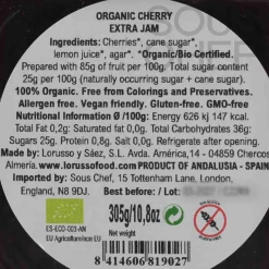LoRUSSo Ingredients Brands|Jam, Honey & Spreads^Organic Artisanal Cherry Jam, 305g