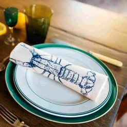 Lottie Day Table Setting|Kitchen Textiles & Clothing^Set of 4 Blue Lobster Napkins
