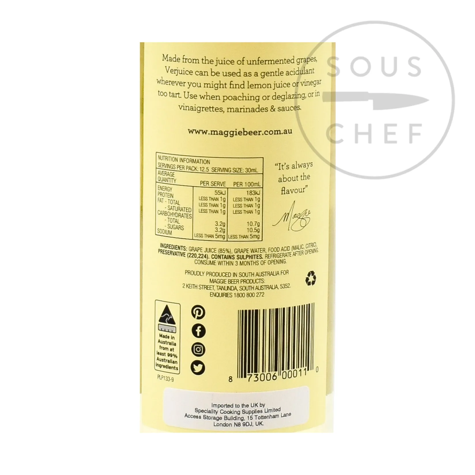 Maggie Beer Oil, Vinegar & Dressings|Ingredients Brands^Verjuice