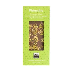 Maglio Ingredients Brands|Italian Ingredients^Milk Chocolate Bar with Pistachio Cream Filling, 95g