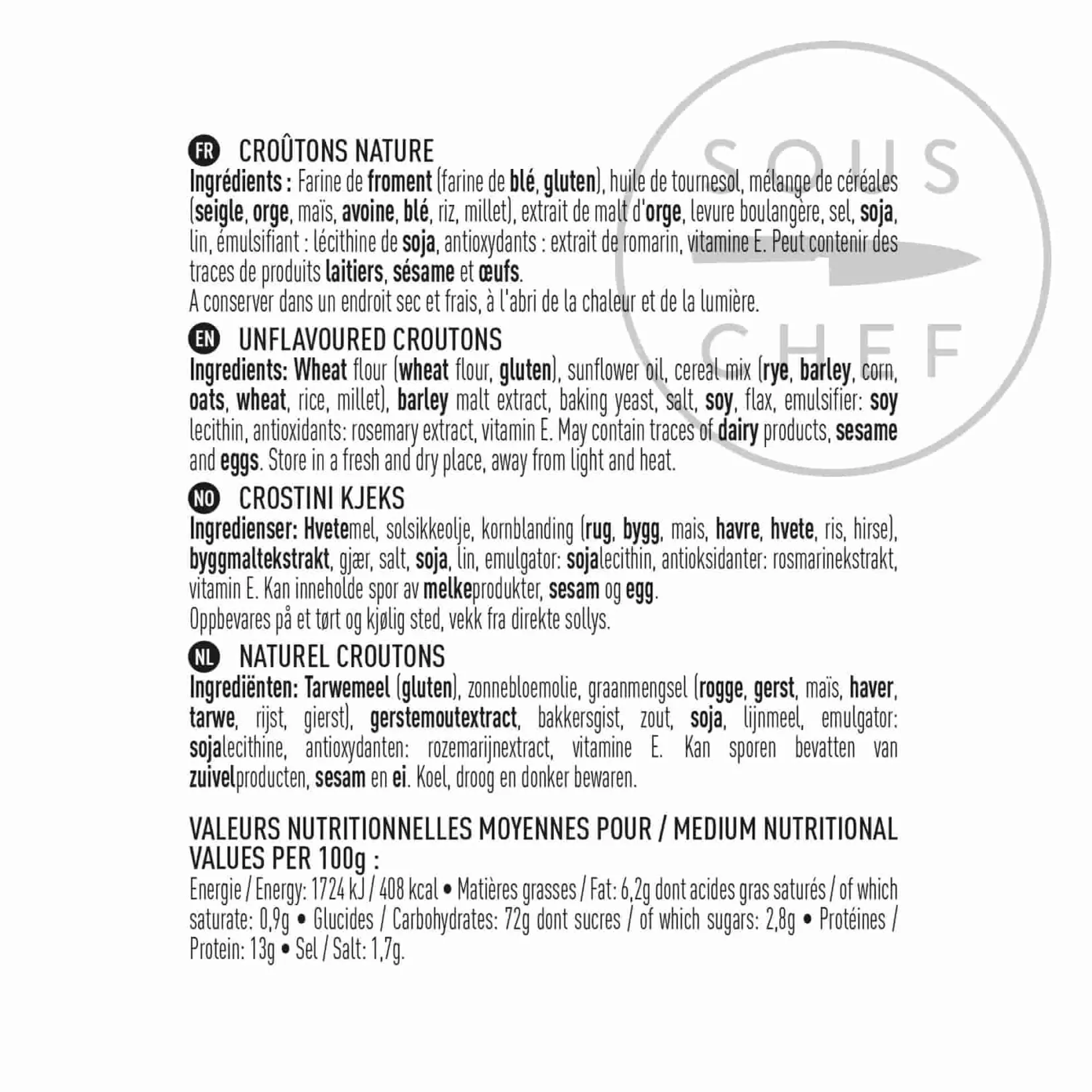 Maison Bremond French Ingredients|Snacks^Plain Crouton, 150g