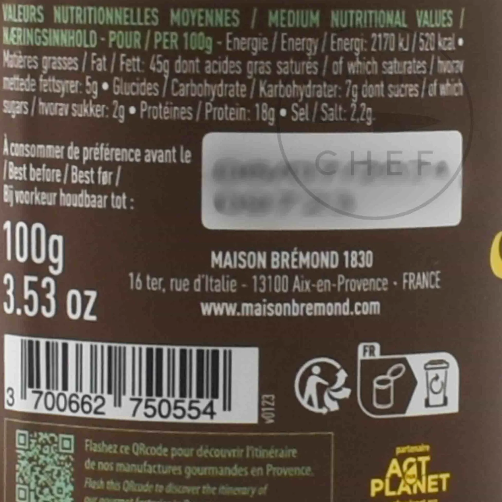 Maison Bremond Ingredients Brands|Baking Ingredients^Toasted Almonds with Goats Cheese, 100g