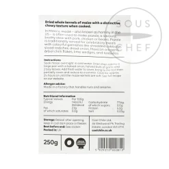 Cool Chile Co Ingredients Brands|Mexican Ingredients^Maize for Pozole, 250g