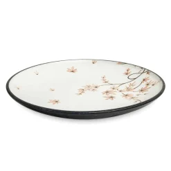 Kiji Stoneware & Ceramics Japanese Ingredients|Plates^Maple Leaf Round Dinner Plate, 25.5cm