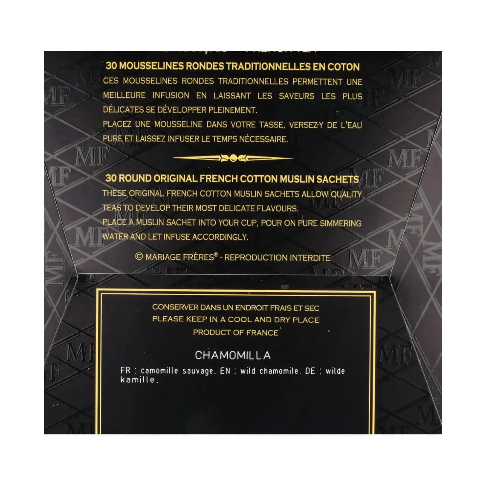 Mariage Freres Ingredients Brands|Drinks^Chamomille Tea Bags, 75g