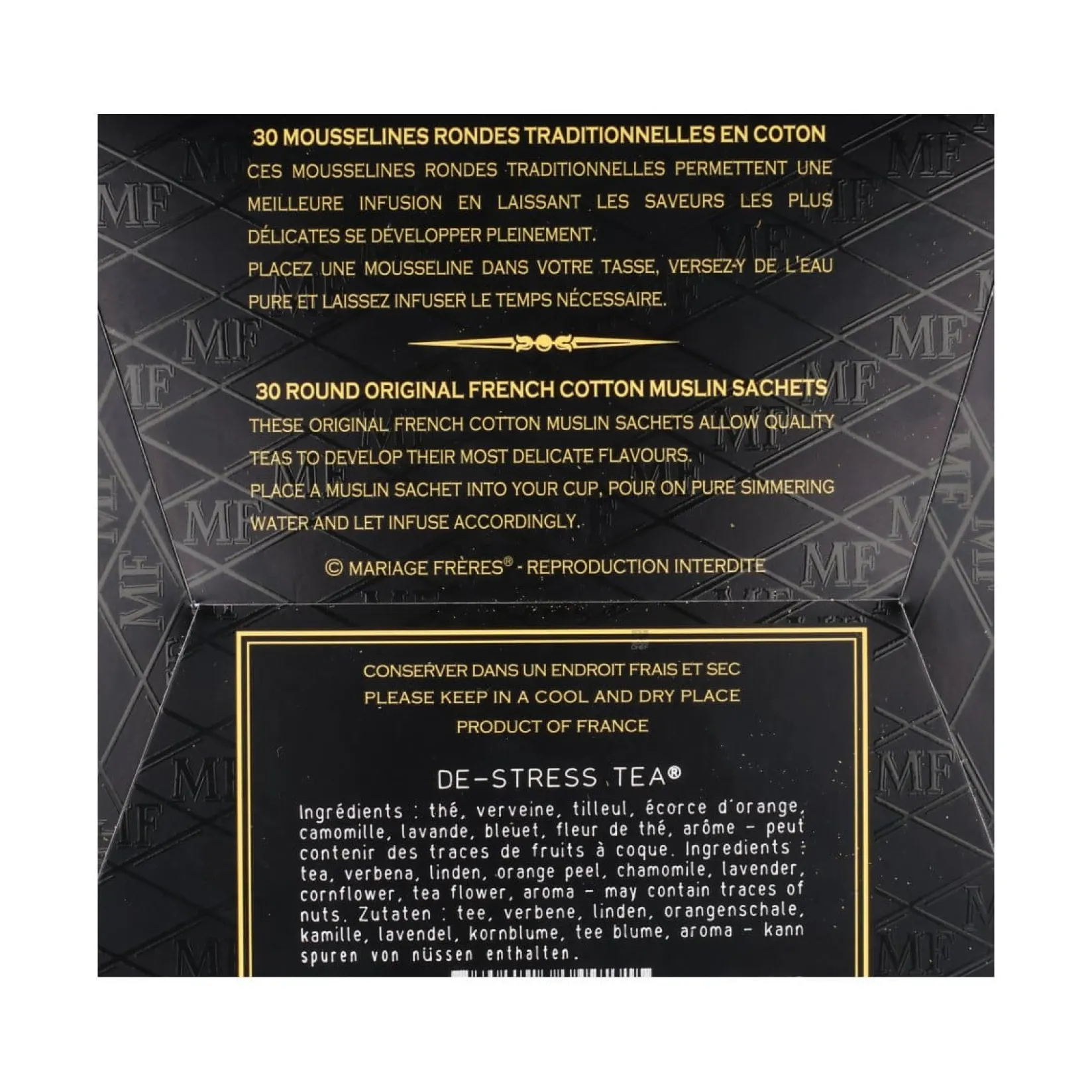 Mariage Freres Ingredients Brands|Drinks^De-Stress Tea Tea Bags, 75g