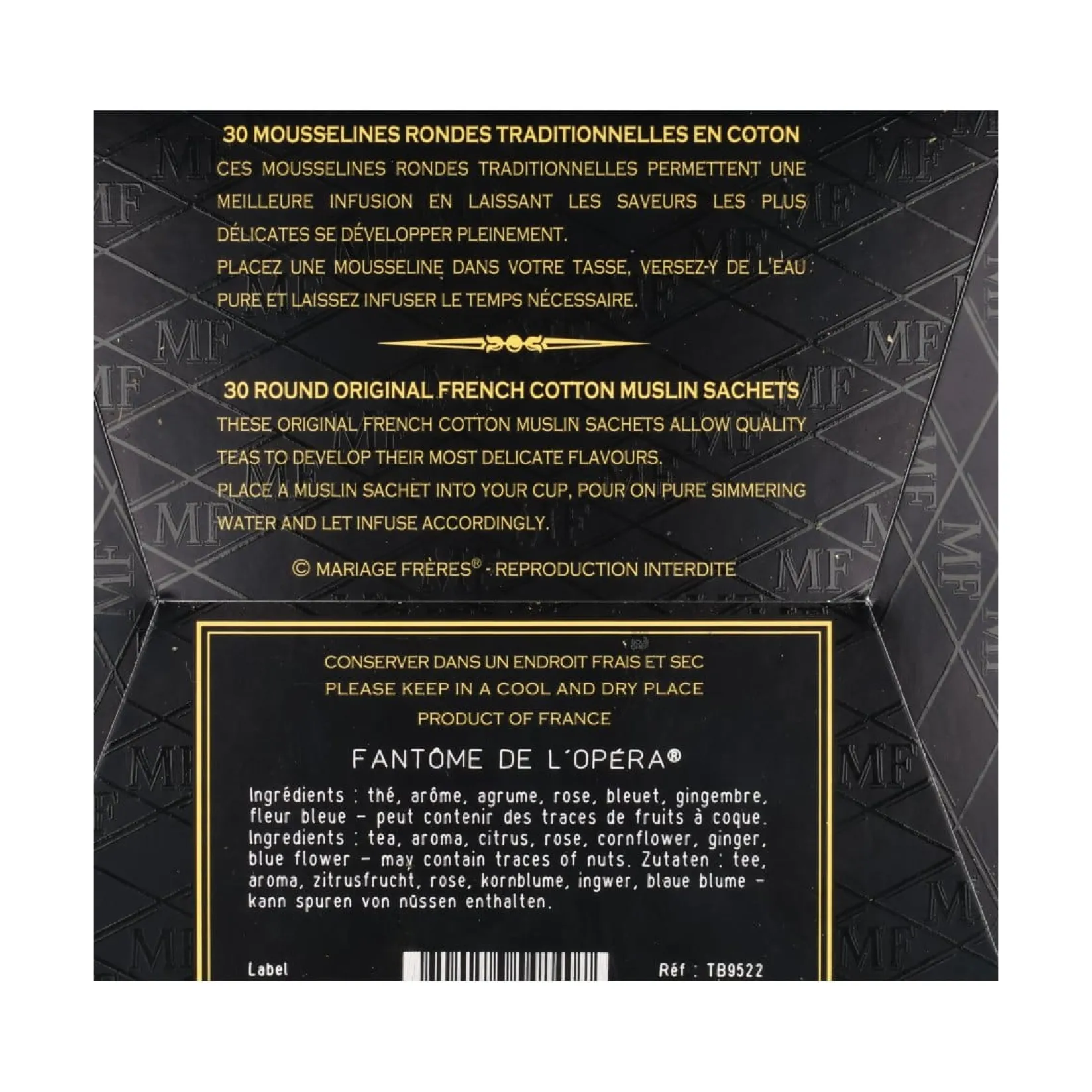 Mariage Freres Drinks|Ingredients Brands^Fantome de l'Opera Tea Bags, 75g