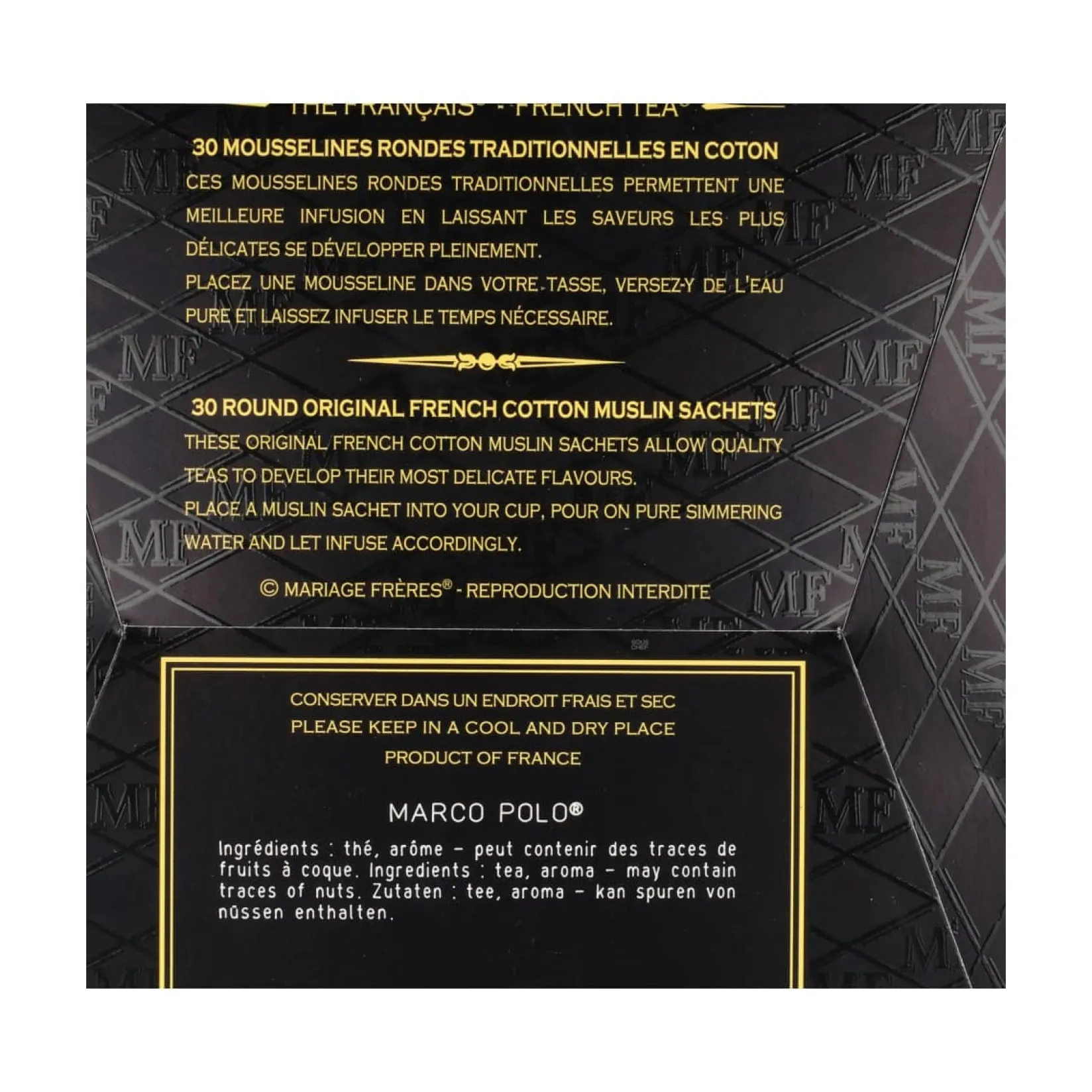 Mariage Freres Ingredients Brands|Drinks^Marco Polo Tea Bags, 75g