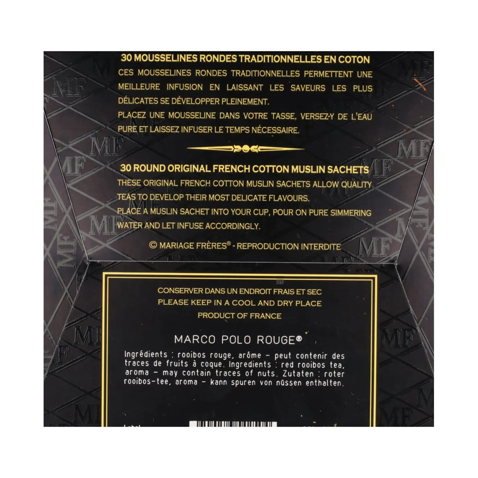 Mariage Freres Ingredients Brands|Drinks^Rouge Marco Polo Tea Bags, 75g