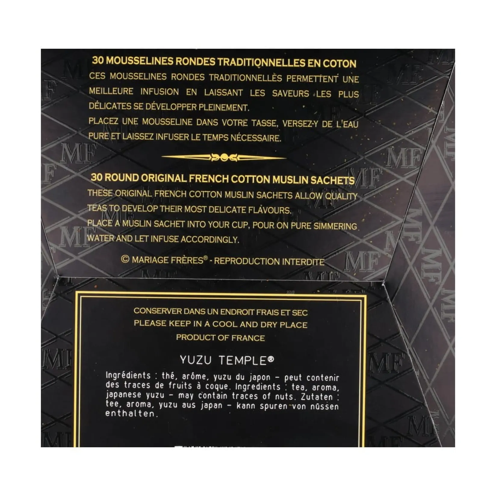Mariage Freres Ingredients Brands|Drinks^Yuzu Temple Tea Bags, 75g