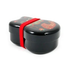 Hakoya Japanese Ingredients|Picnicware^Maruko Black Cat 2-Tier Bento Box, 520ml