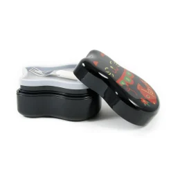 Hakoya Japanese Ingredients|Picnicware^Maruko Black Cat 2-Tier Bento Box, 520ml