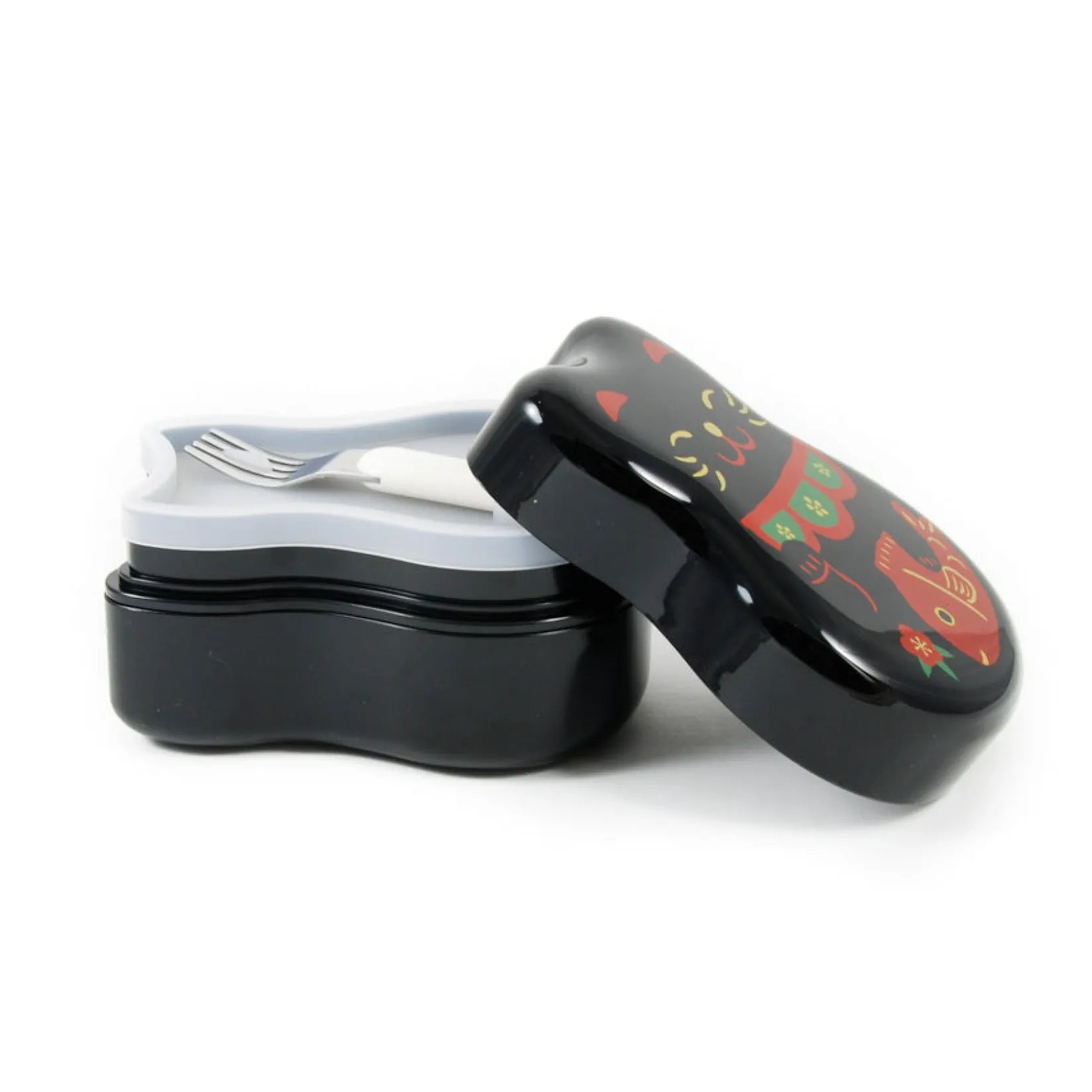 Hakoya Japanese Ingredients|Picnicware^Maruko Black Cat 2-Tier Bento Box, 520ml