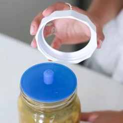 Masontops Pickling, Preserving & Fermenting Jars^Wide Mouth Tough Bands, Set of 4