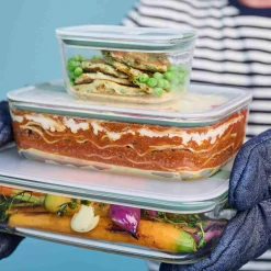 Mepal Tableware Brands|Food Storage & Containers^3 Piece Easyclip Storage Box Set, Nordic Sage