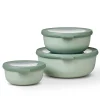 Mepal Tableware Brands|Food Storage & Containers^Cirqula Round 3 Piece Set, Nordic Sage