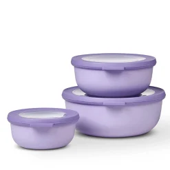 Mepal Tableware Brands|Food Storage & Containers^Cirqula Round 3 Piece Set, Nordic Lilac