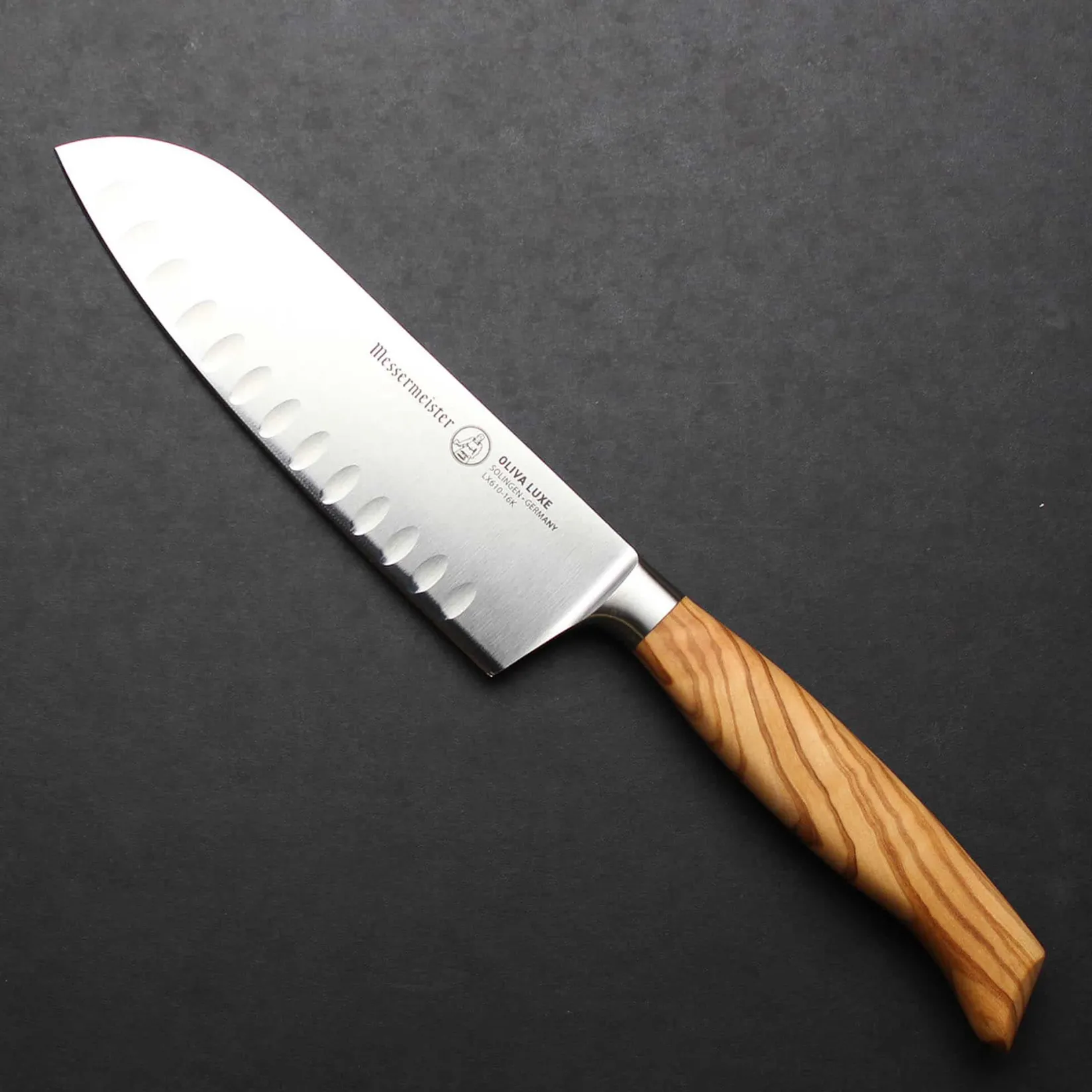 Messermeister Kitchen Knives^Oliva Luxe Scalloped Edge Santoku, 16cm