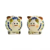 Gorky Pottery Mexican Ingredients|Table Setting^Mexican Hand Painted Blue Pig Salt & Pepper Shaker Set