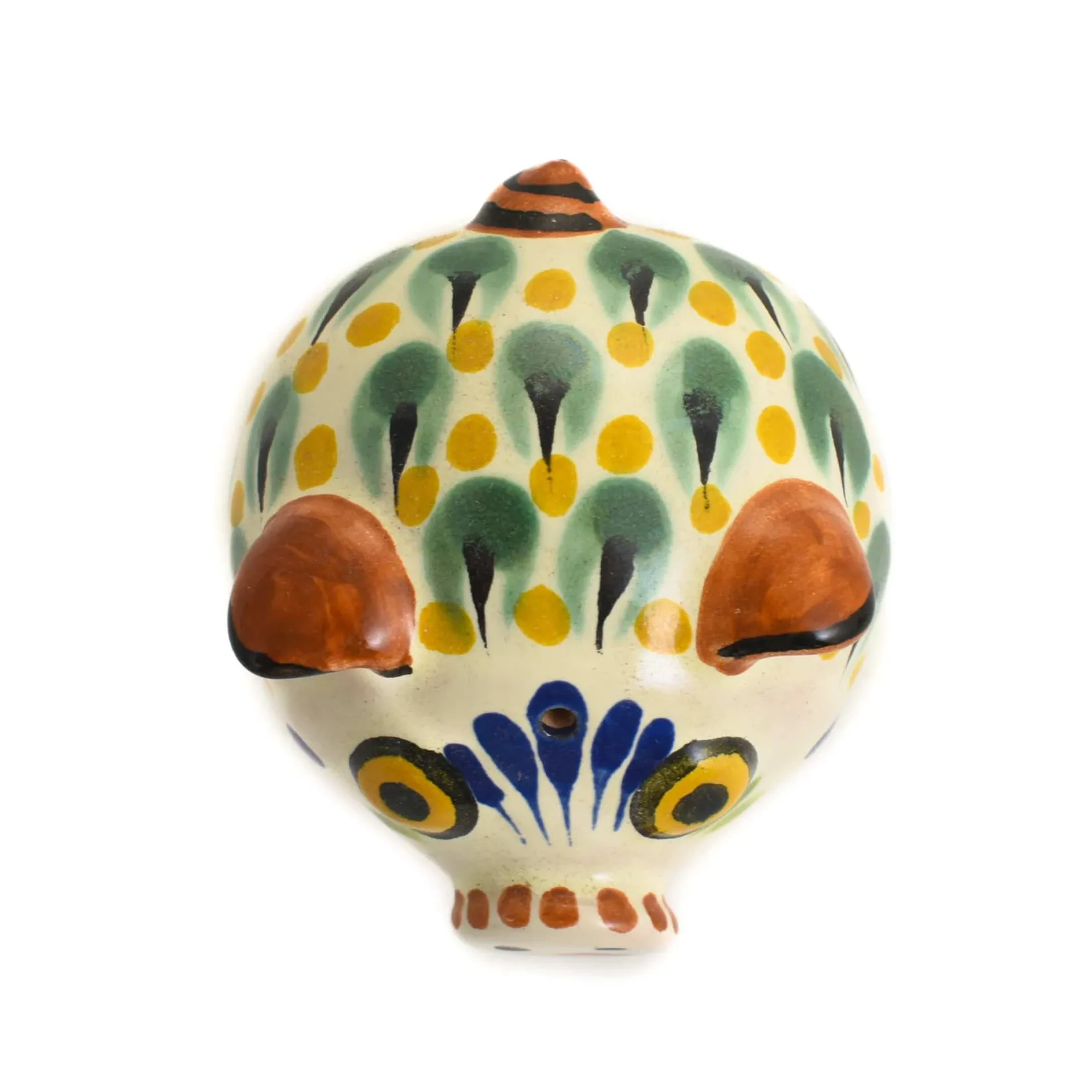 Gorky Pottery Mexican Ingredients|Table Setting^Mexican Hand Painted Blue Pig Salt & Pepper Shaker Set