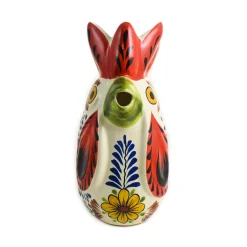 Gorky Pottery Mexican Ingredients|Jugs & Bottles^Mexican Hand Painted Blue Rooster Pitcher