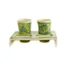 Gorky Pottery Mexican Ingredients|Tableware Brands^Mexican Hand Painted Green Tequila Cup Set