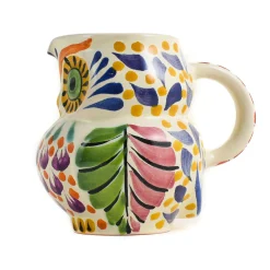 Gorky Pottery Mexican Ingredients|Jugs & Bottles^Mexican Hand Painted Orange Owl Milk Jug
