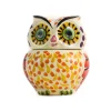 Gorky Pottery Mexican Ingredients|Jugs & Bottles^Mexican Hand Painted Orange Owl Sugar Bowl