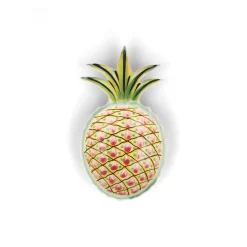 Gorky Pottery Plates|Crockery & Dinnerware^Mexican Hand Painted Purple and Yellow Pineapple Large Plate, 23cm