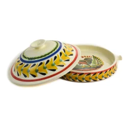 Gorky Pottery Mexican Ingredients|Tableware Brands^Mexican Hand Painted Rooster Tortilla Warmer, 22cm