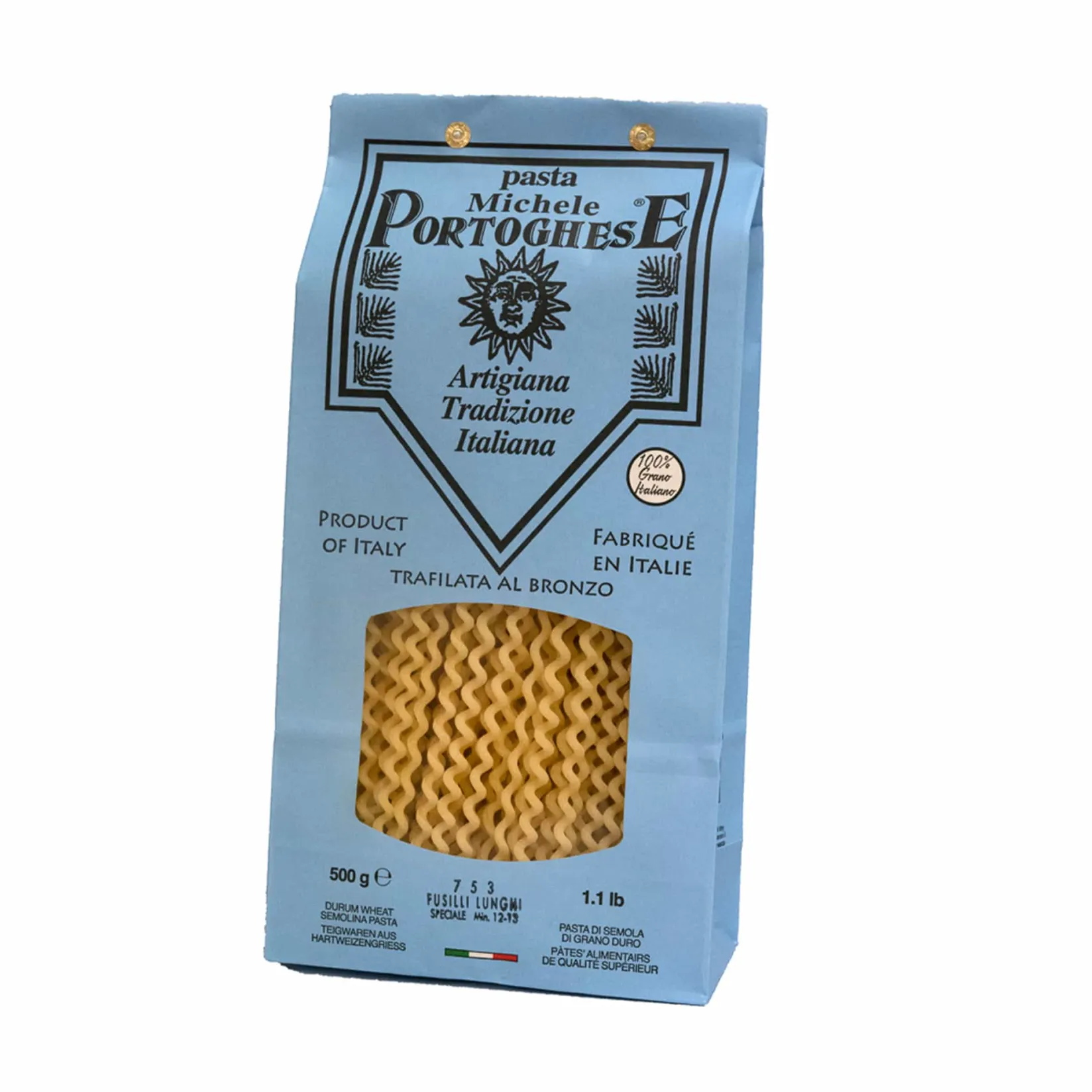 Michele Portoghese Pasta, Rice & Beans|Ingredients Brands^Fusilli Lunghi, 500g