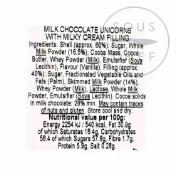 Unicorns and Dinosaurs Ingredients Brands|Chocolate & Sweets^Milk Chocolate Unicorns, 90g