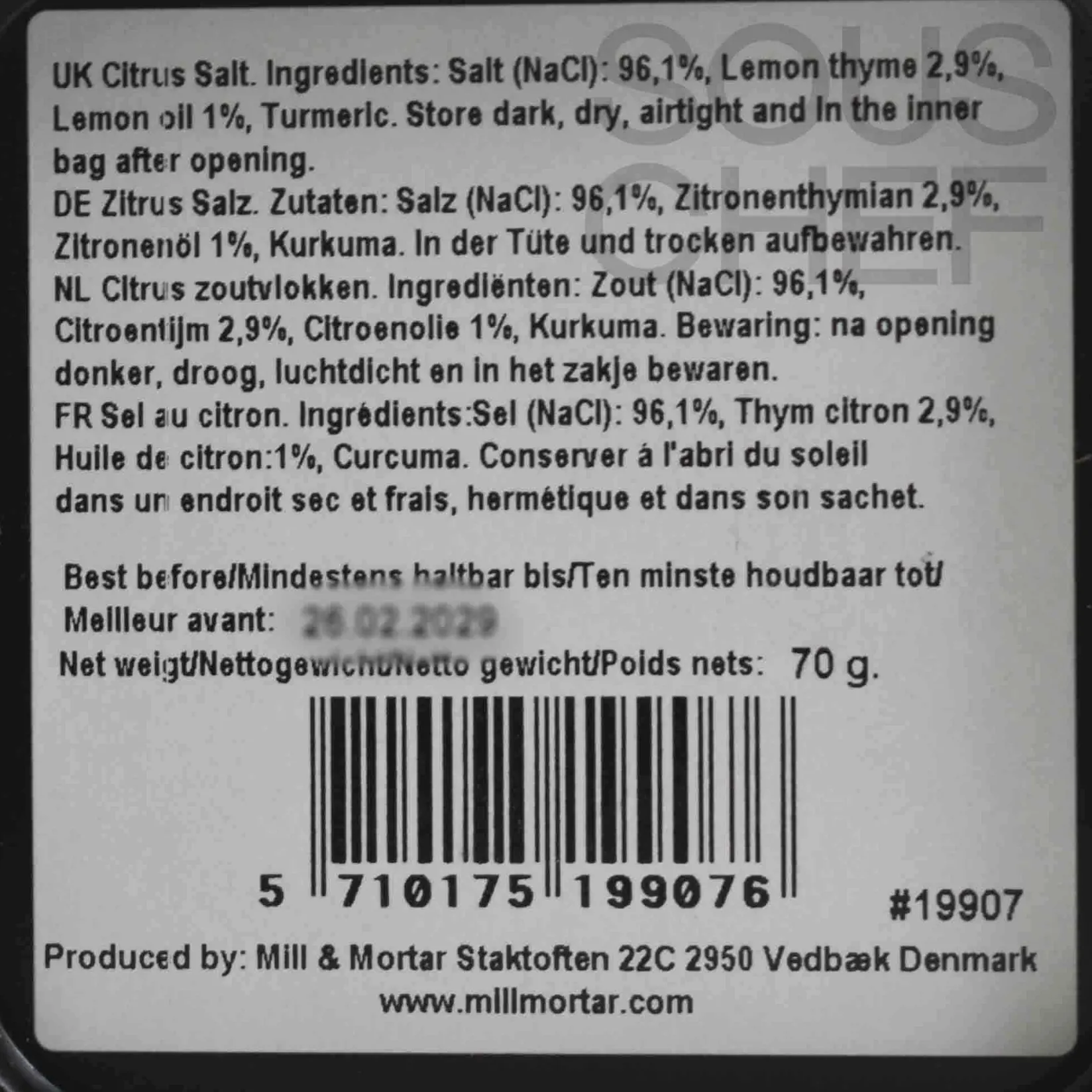 Mill & Mortar Ingredients Brands|Middle Eastern Ingredients^Citrus Salt Flakes, 70g