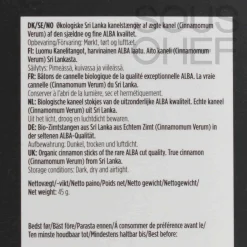 Mill & Mortar Herbs & Spices|Ingredients Brands^Organic Alba Whole Cinnamon, 45g