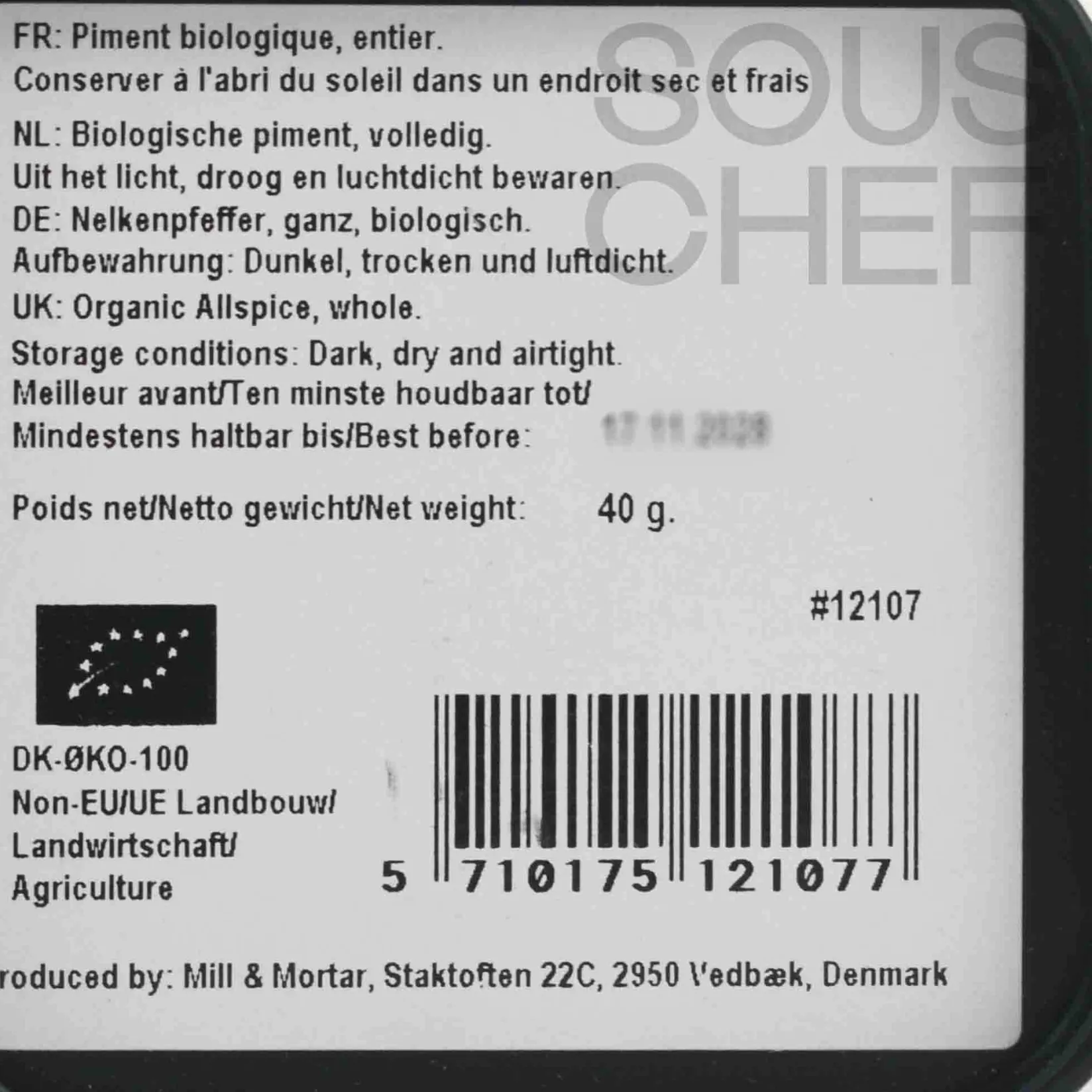 Mill & Mortar Ingredients Brands|Middle Eastern Ingredients^Organic Allspice, 40g