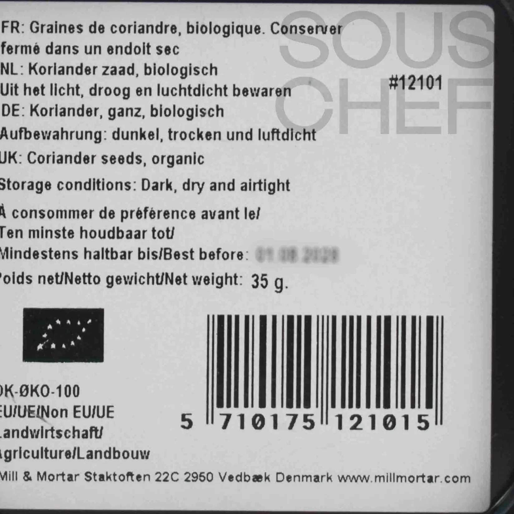 Mill & Mortar Ingredients Brands|Indian Ingredients^Organic Coriander Seeds, 35g