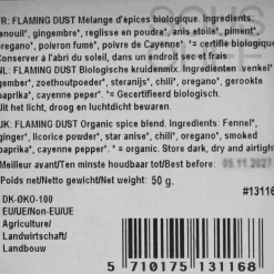 Mill & Mortar Ingredients Brands|American Ingredients^Organic Flaming Dust BBQ Rub, 50g
