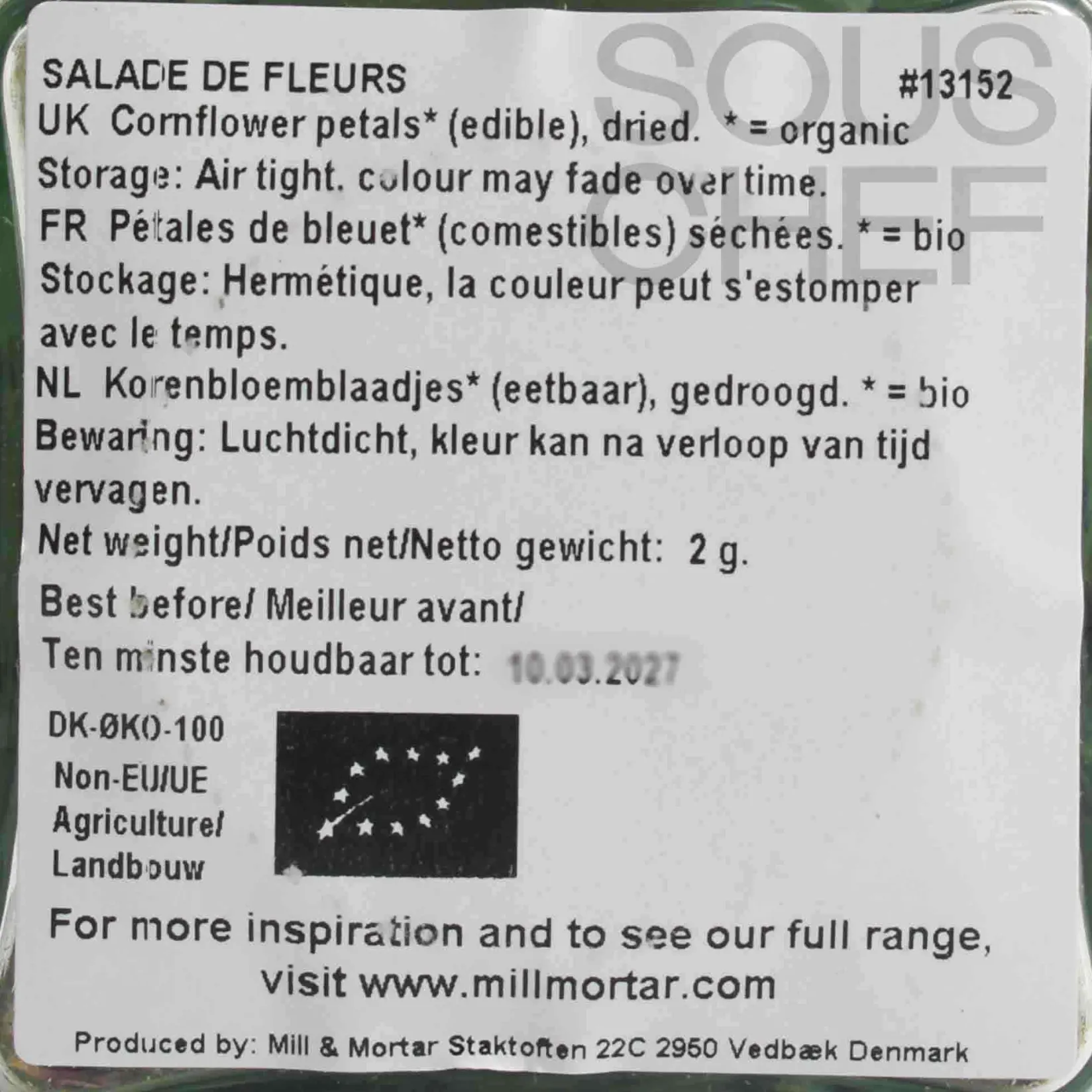 Mill & Mortar French Ingredients|Baking Ingredients^Organic Salade de Fleurs, 2g