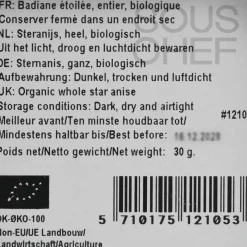 Mill & Mortar Ingredients Brands|Chinese Ingredients^Organic Star Anise, 30g