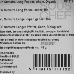Mill & Mortar Indian Ingredients|Herbs & Spices^Organic Sumatra Long Pepper, 40g