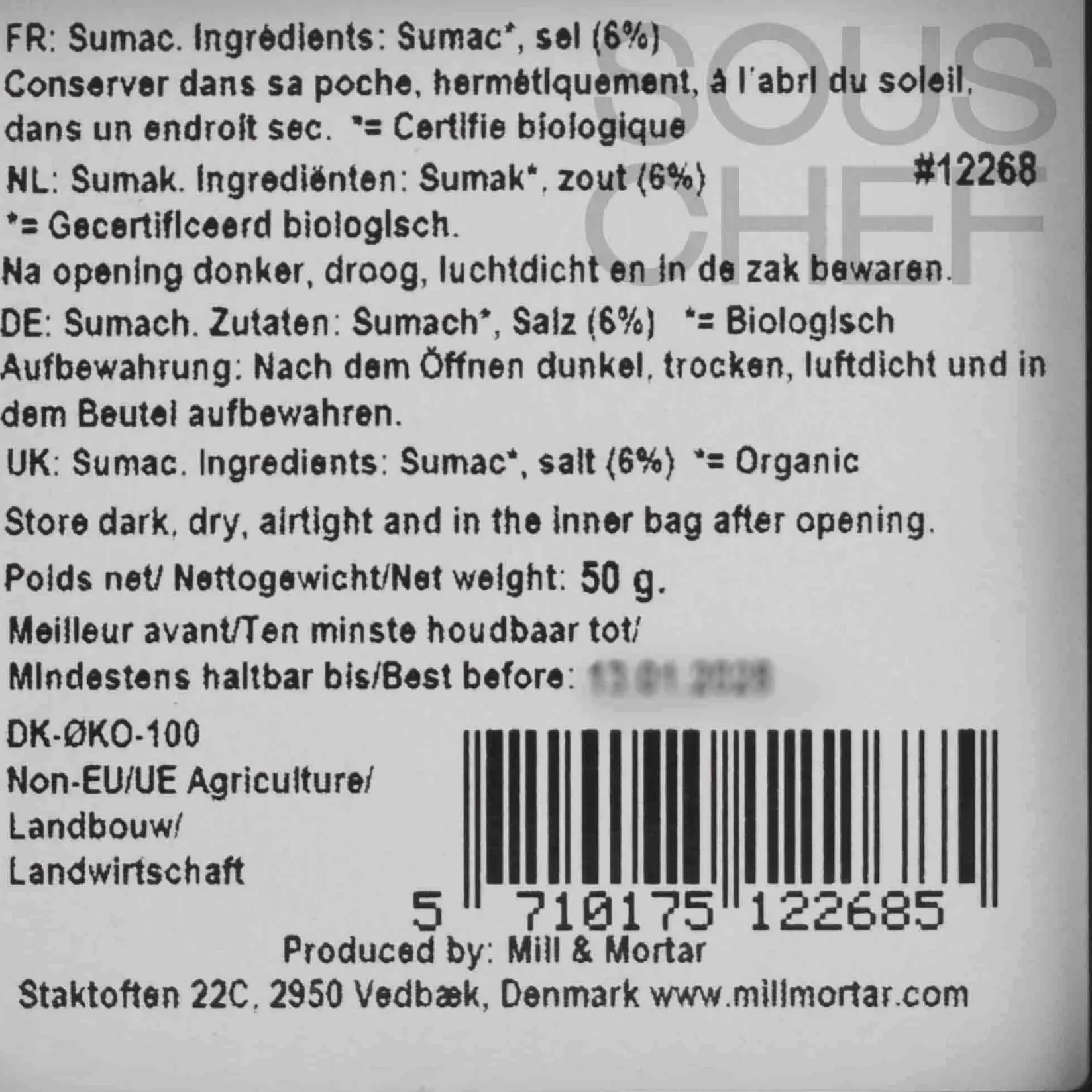 Mill & Mortar Ingredients Brands|Middle Eastern Ingredients^Organic Sumac, 50g