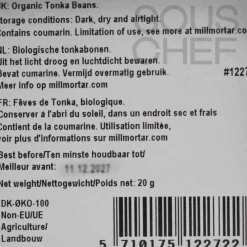 Mill & Mortar French Ingredients|Herbs & Spices^Organic Tonka Beans, 20g