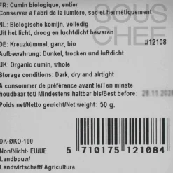 Mill & Mortar Ingredients Brands|Indian Ingredients^Organic Whole Cumin, 50g