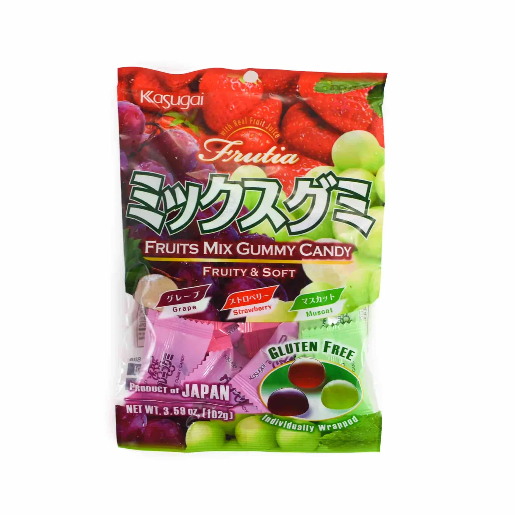 KASUGAI Ingredients Brands|Chocolate & Sweets^Mixed Fruit Gummies, 102g