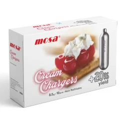Mosa Kitchen Tools & Utensils^Box of 10 Nitrous Oxide Cream Whipper Chargers, 8.5g