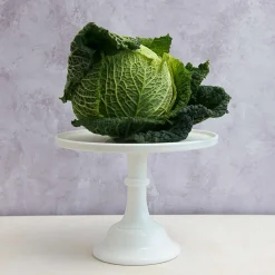 Mosser Glass American Ingredients|Serveware^White Milk Glass Cake Stand