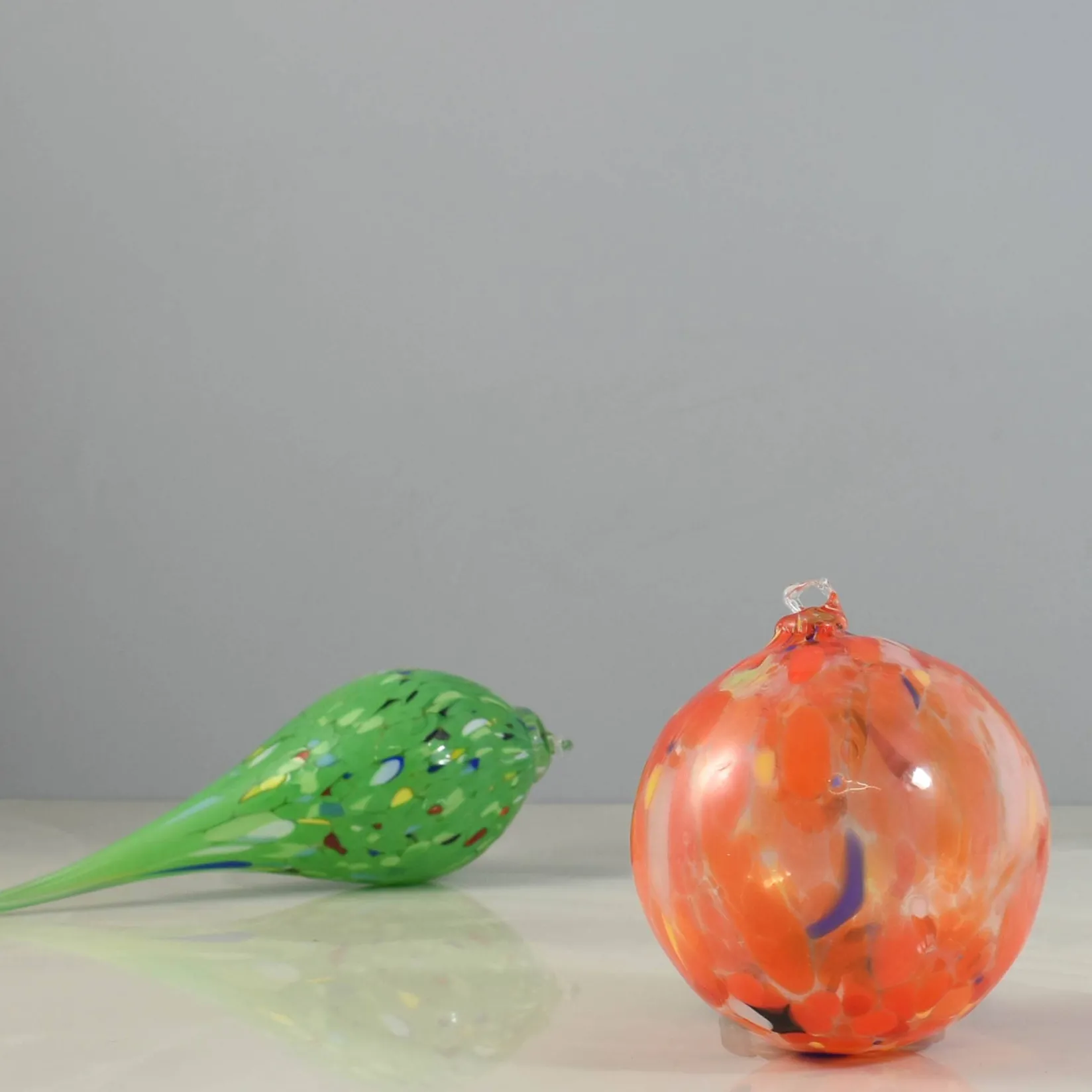 Alessandro Coppola Tableware Brands|Table Setting^Murano Glass Decorative Sphere Ornament, Orange